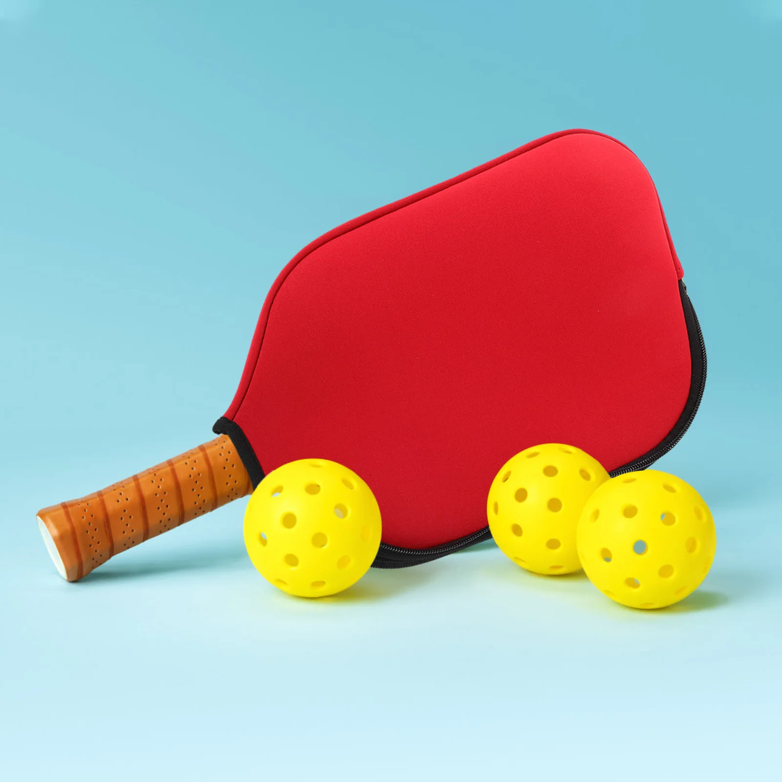 Housse de raquette de cornichon, 2 pièces, étui étanche pour batte de Tennis de Table, sac de pagaie, rangement antichoc, planche rouge