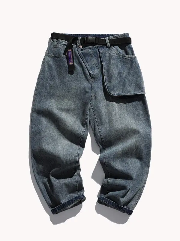 

Waed Jeans Men's Straight Leg Spring Autumn New Trend Brand Long Pants Youth ular Casual Wear Daily Scene Dragon Gate