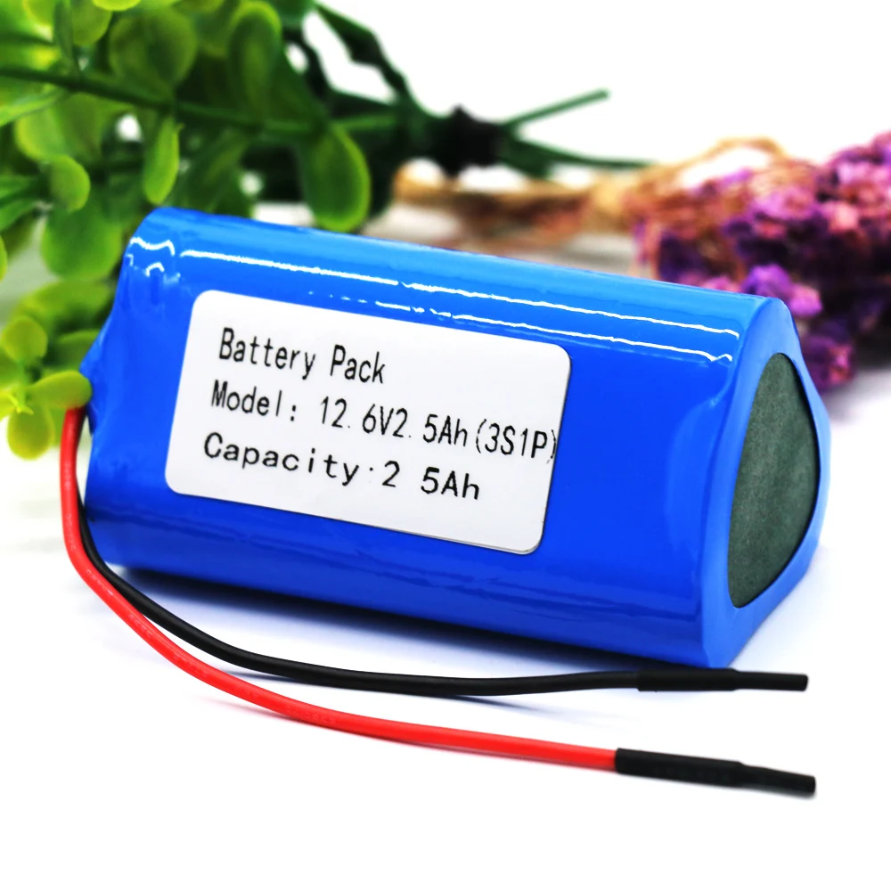 FTJLDC 12V 5Ah Battery 3S1P 12.6V/11.1V 2500mAh 18650 Lithium-ion Battery Pack with 5A BMS for Backup Power Ups CCTV Camerar