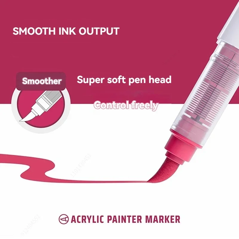 9 ชิ้น/กล่องผสมสีอะคริลิคชุดเครื่องหมาย Art Rock ภาพวาดปากกาเด็กของขวัญ Graffiti สําหรับหินแก้วรองเท้า DIY Craft Supplies