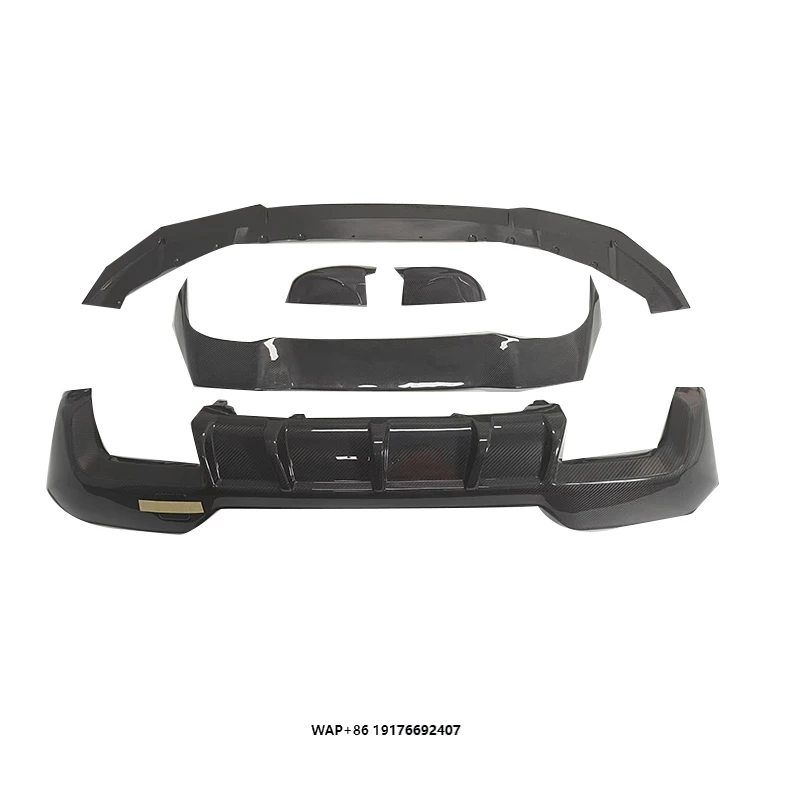

High Quality Dry Carbon Fiber Front Lip Rear Diffuser Roof Spoiler Mirror Cap for X3m F97 X4m F98 LCI Car Perfect Fitment