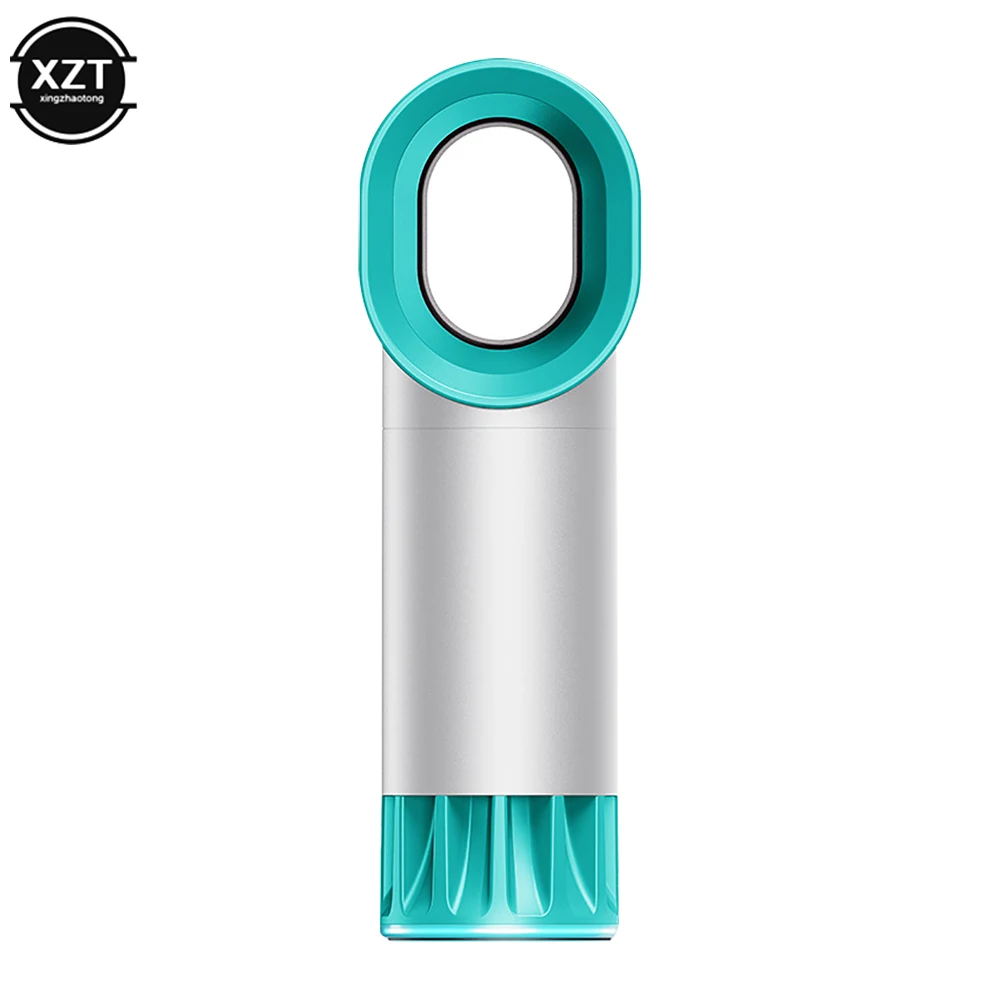 Portable Bladeless Fan Mini Handheld Fan USB Rechargeable Ultra Quiet Fans Air Cooler Fans For Desktop Outdoor Office Air Cooler – Image 2