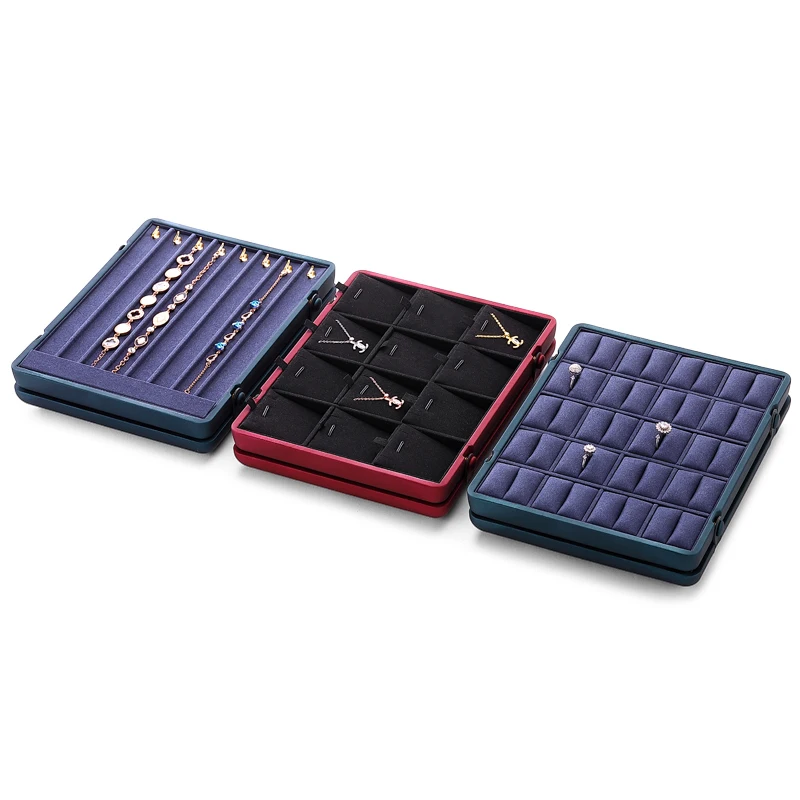

Шкатулка для ювелирных изделий и упаковка с органайзером для хранения ювелирных изделий из искусственной кожи, женский органайзер для ювелирных изделий