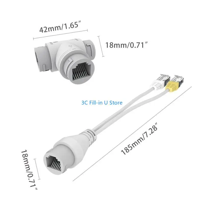 Cáp G8TA POE Cấp nguồn thụ động qua bộ chuyển đổi Ethernet Cáp POE Splitter RJ45 Injector