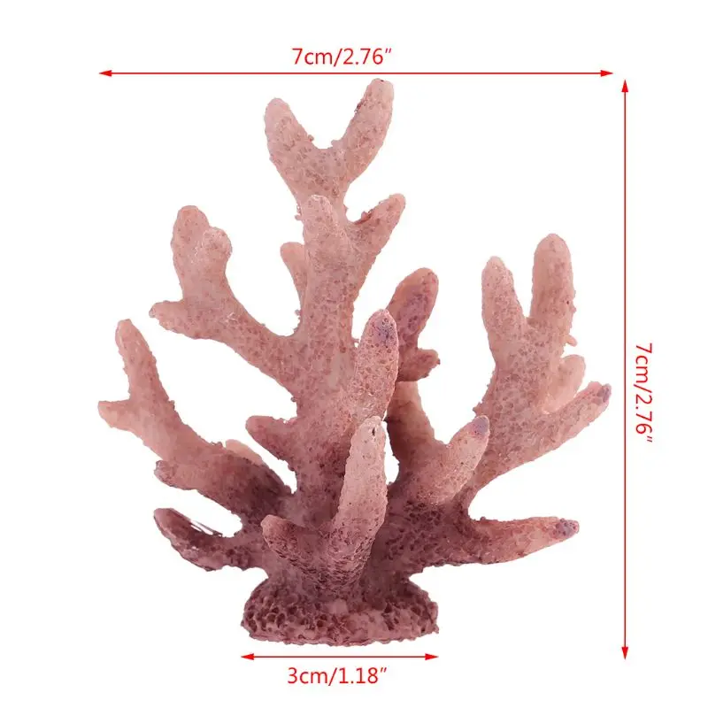 F92B Aquarium Coral Decor Small Artificial Resin Coral Ornaments Safe and Harmless