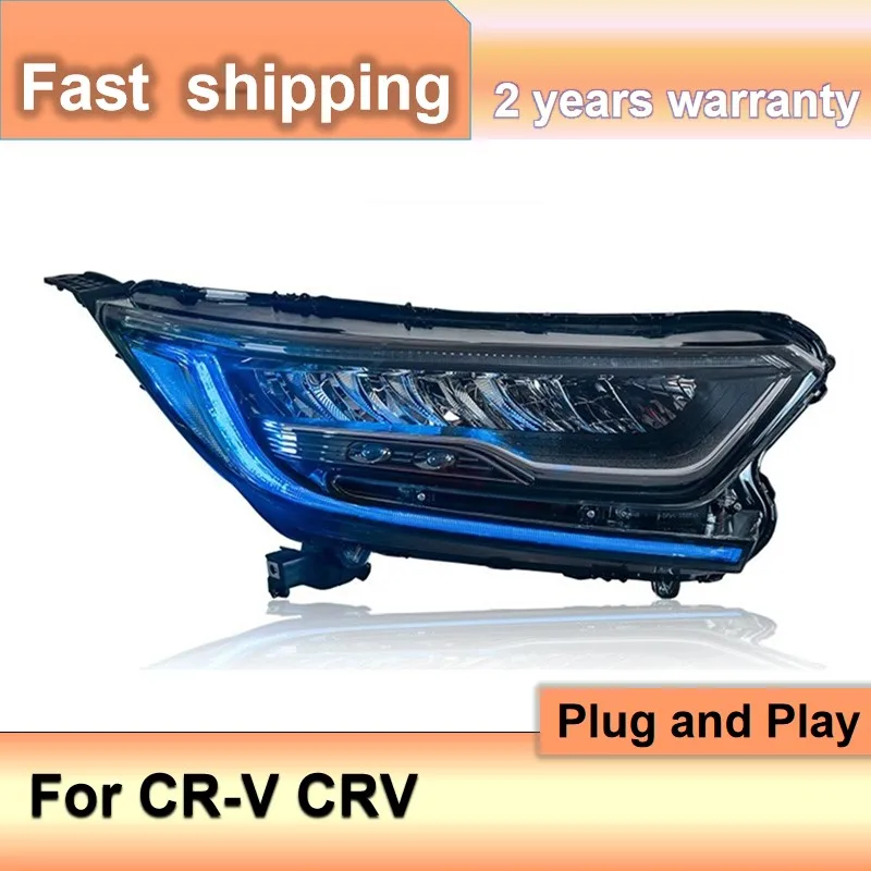 اكسسوارات السيارات لهوندا CRV إضاءة أمامية 2017-2019 CR-V المصباح DRL بدوره إشارة عالية شعاع العارض عدسة #4