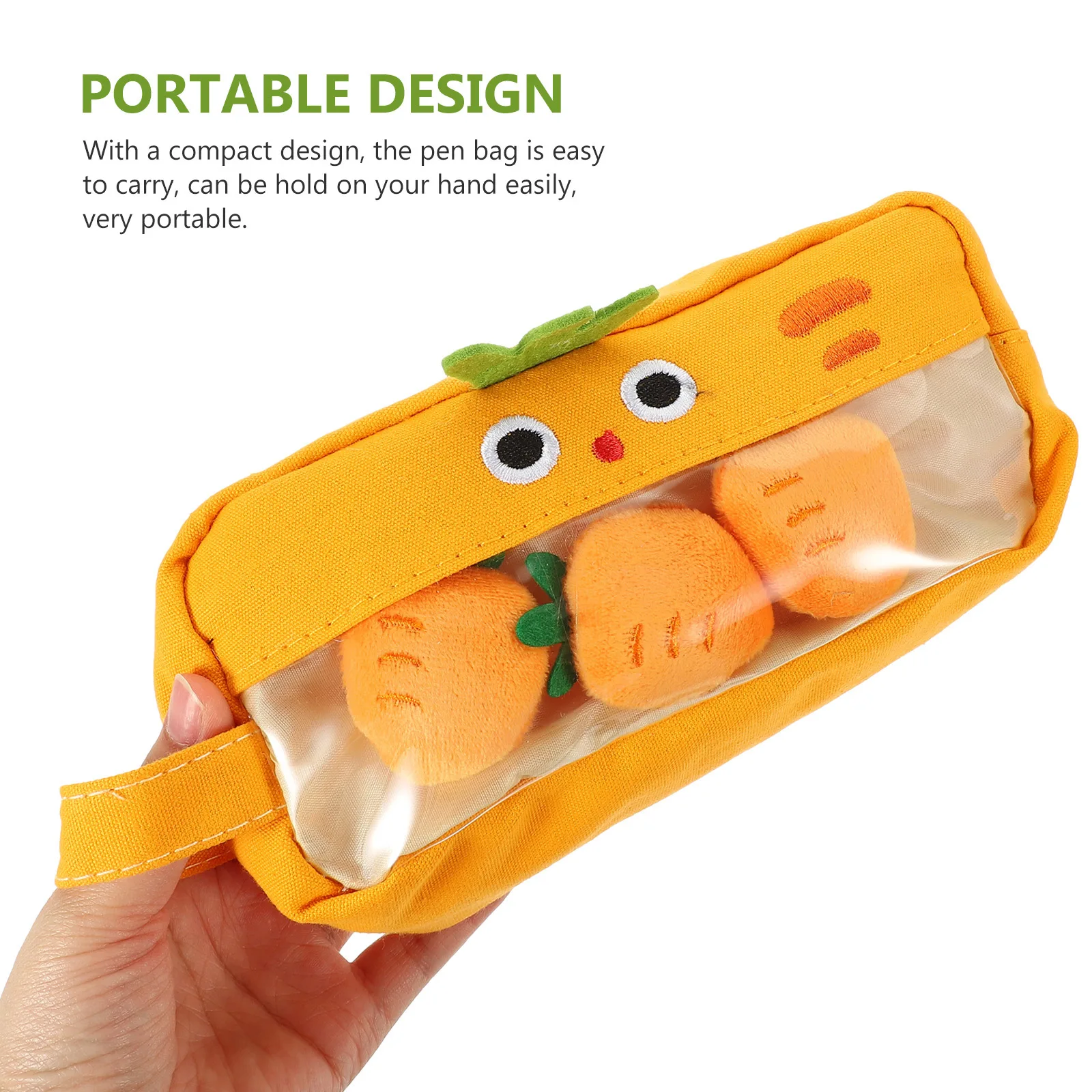 

Cartoon Fruit Pencil Bag Large Capacity Student Pen Organizer Durable Stationery Holder For School Supply Zipper