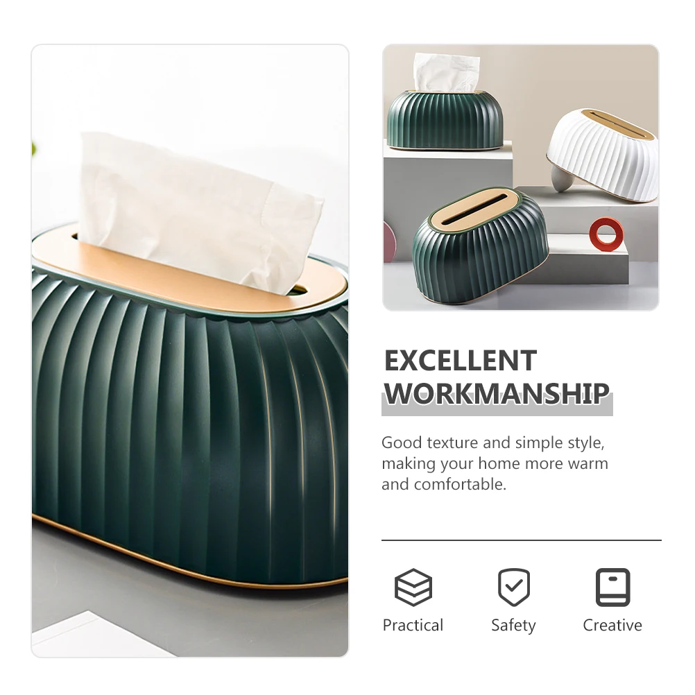 

Tissue Box Holder Desktop Dispenser Paper Towel Case Storage Pumping Wet Wipes Napkin Container Tissue Cover ganizer Compact