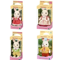 Original Sylvanian Families Keychain Clothes Sorpresa Furniture Figures Houes Accesorios Family Doll Toy New Chocolate Rabbit