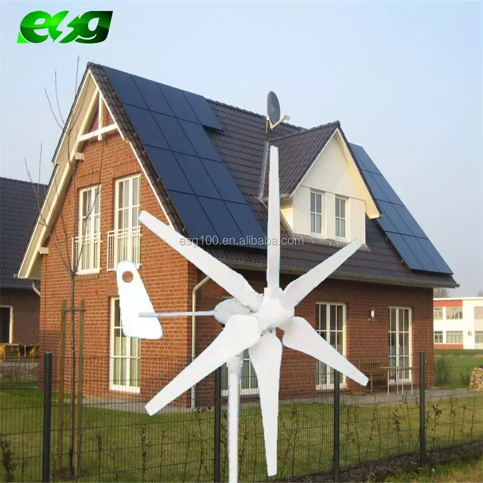 ESG High Quality 400w600w 700w Windmill 12v 24v Horizontal Shaft Wind Turbine 3 Blades Camping Wind Power Generator