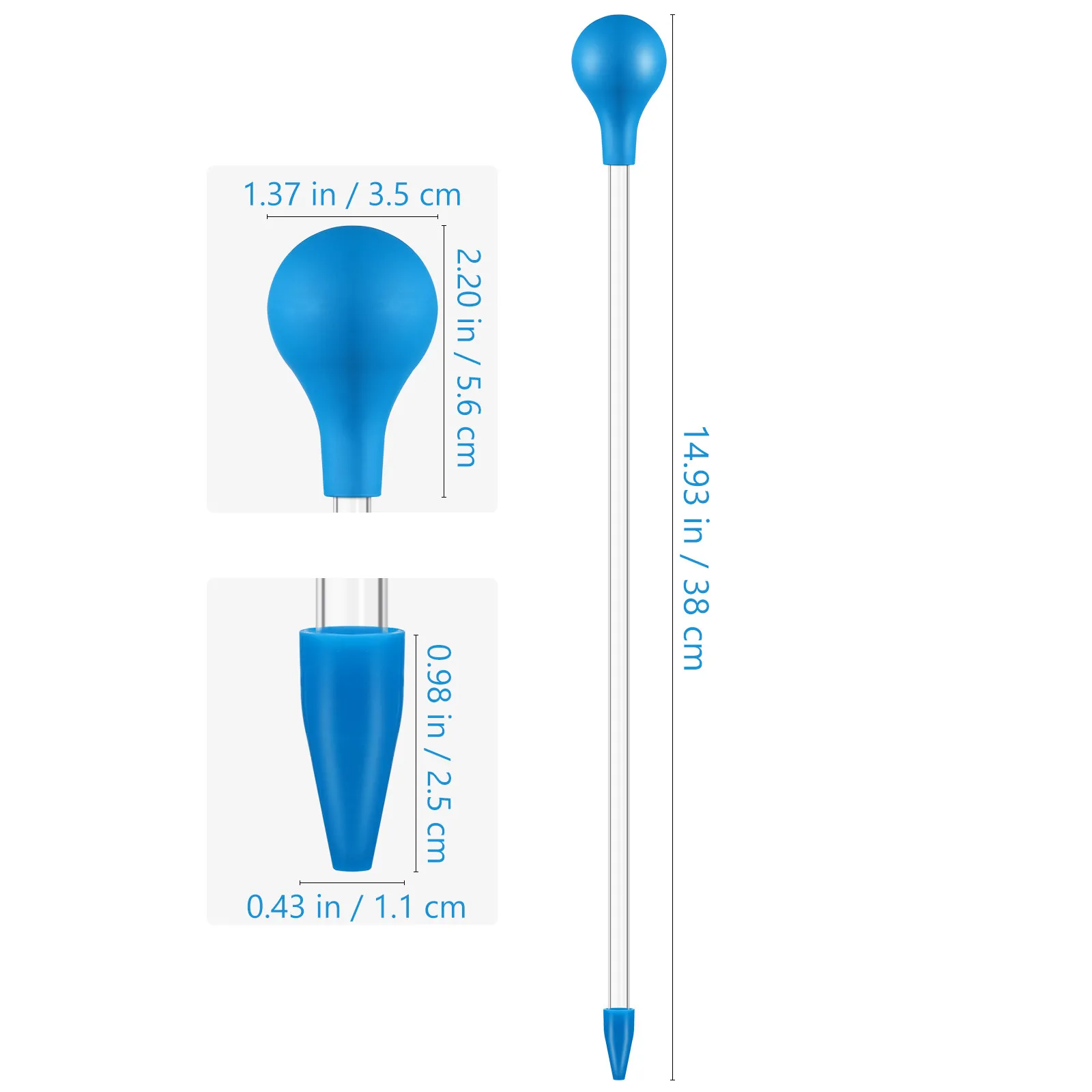 Acrylic Coral Feeder Tube 35cm for Marine Reef Tank – High-Brightness Liquid Fertilizer Feeding Tool