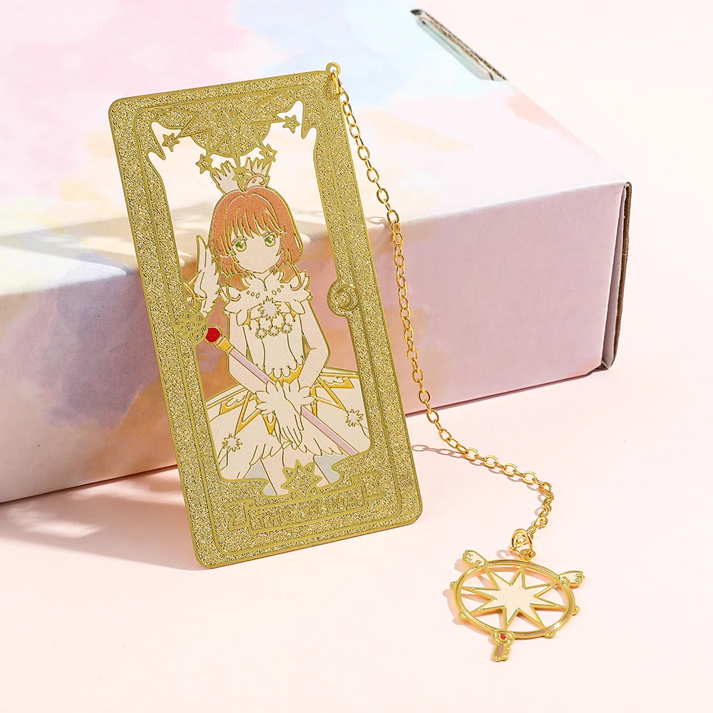 Anime Sakura Lesezeichen Card-Captor Klassische Cartoon-Fans-Kollektion Exquisites Metall-Lesezeichen Seitenmarkierer-Werkzeug für Sakura-Fans. – Detail 15
