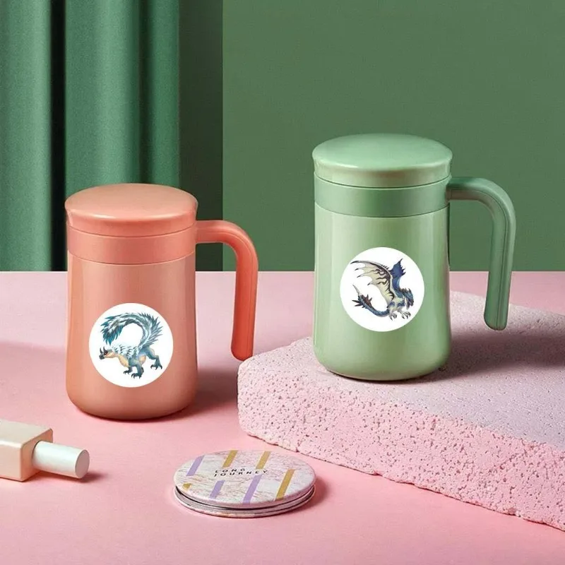 ملصق لطيف على شكل رسوم كرتونية من Monster Hunter Wilds Felyne Rathian لزجاجات المياه للأمتعة DIY ملصق جرافيتي للديكور #4