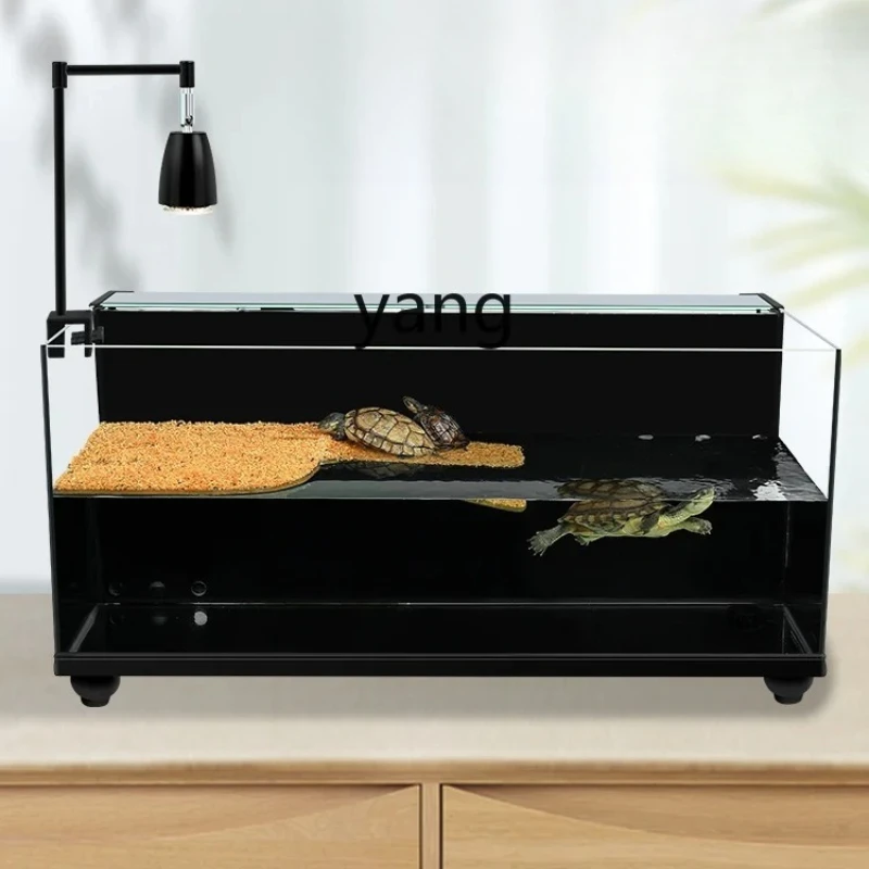 

Yjq Filter Bottom Drainage Change Water for Home Use Large Glass Amphibious Feeding Tank