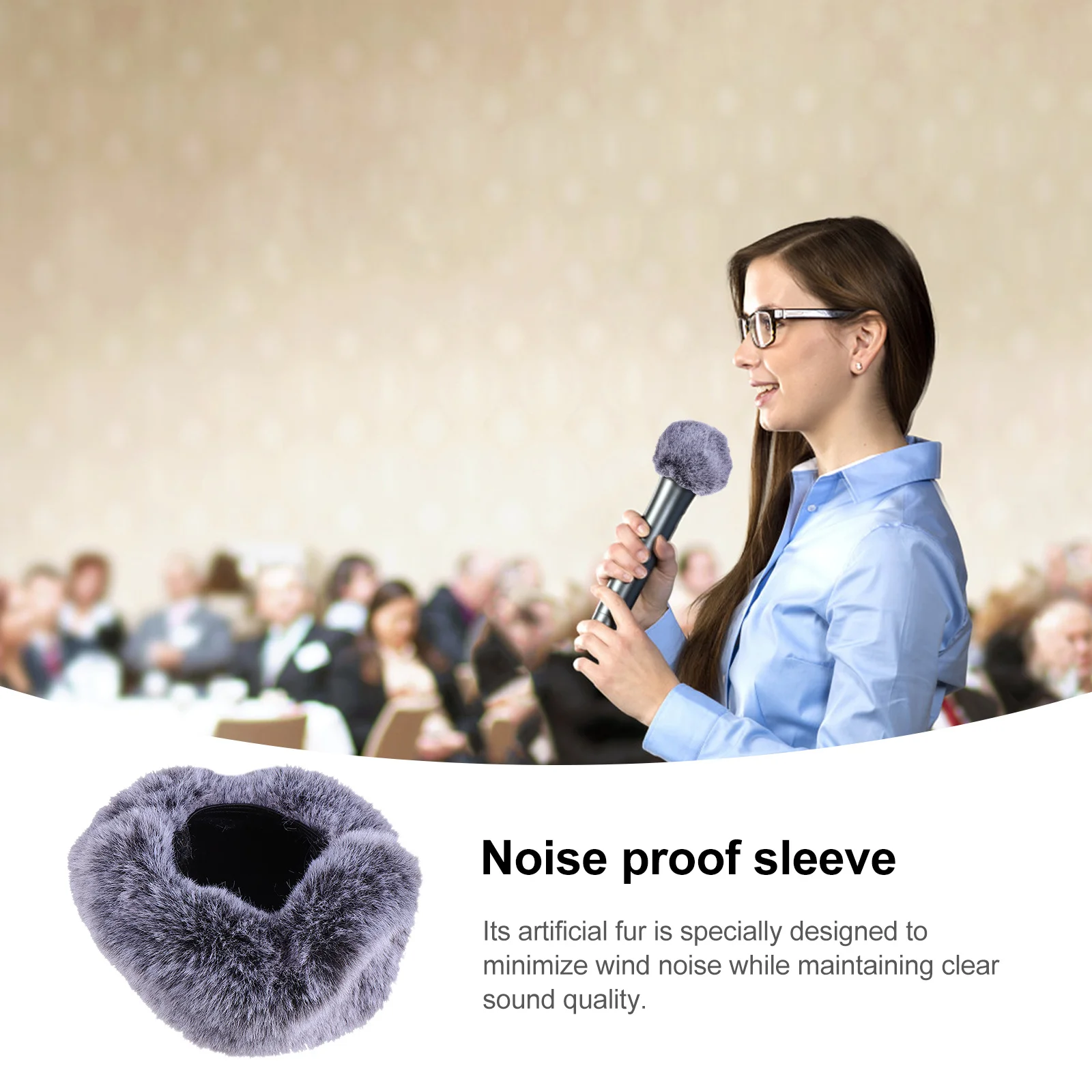 

Microphone Windscreen Muff Noise Reduction Cover for Changba Q3 Synthetic Fiber Material Universal Elastic Audio