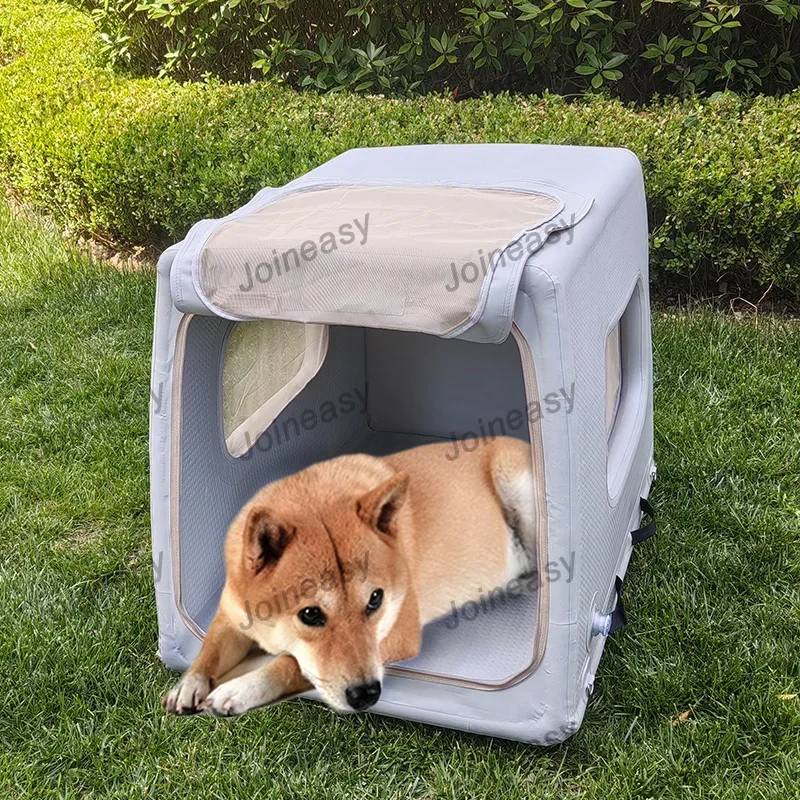 Foldable Dog Cage dog Transport Box inflatable Dog Box With Mesh Windows