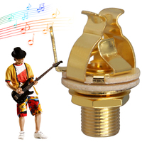 2Pcs 1/4 Inch 6.35Mm Stereo Input Jack-Plug Socket Metal Guitar Stereo Socket Parts Guitar Parts for Electric Guitar Bass