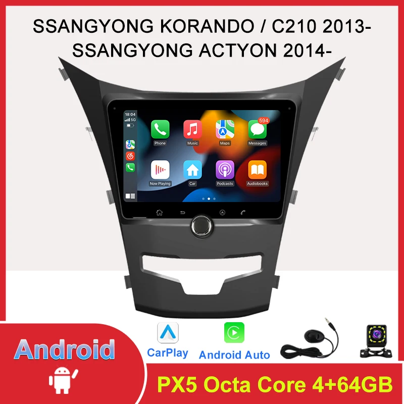 

Android Car Radio For Ssangyong Korando C210 Actyon 2013- GPS Navigation Auto Multimedia Player Wireless Carplay WiFi Headunit