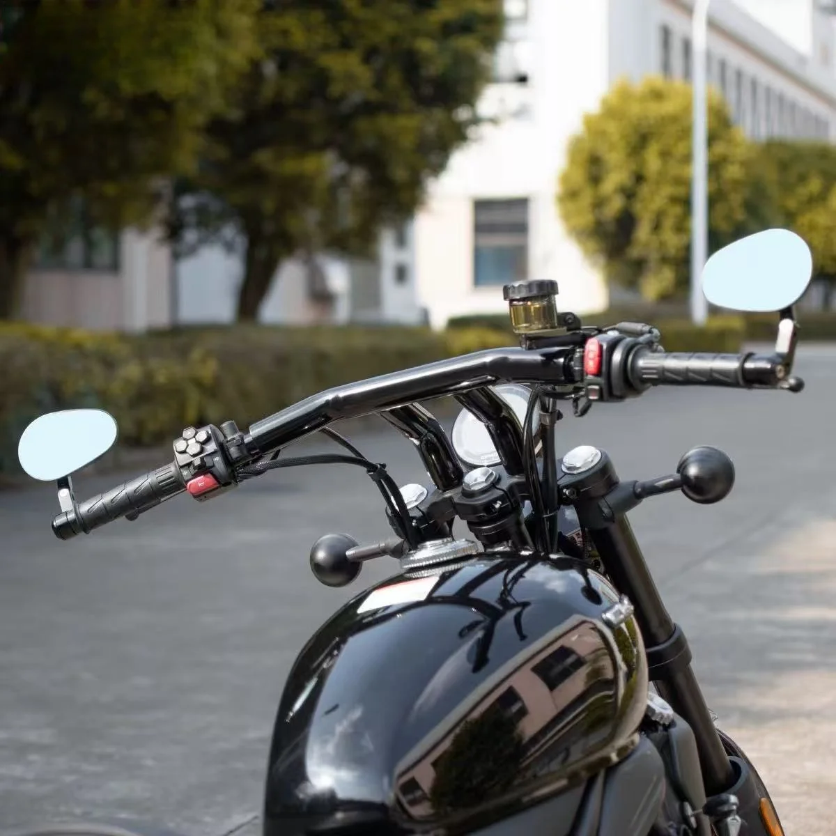 Applicabile alla maniglia di direzione modificata CFMOTO CLC450 Maniglia per moto CF450CLC da 22 mm Maniglia modificata retrò con asta da 7/8 da 1 pollice