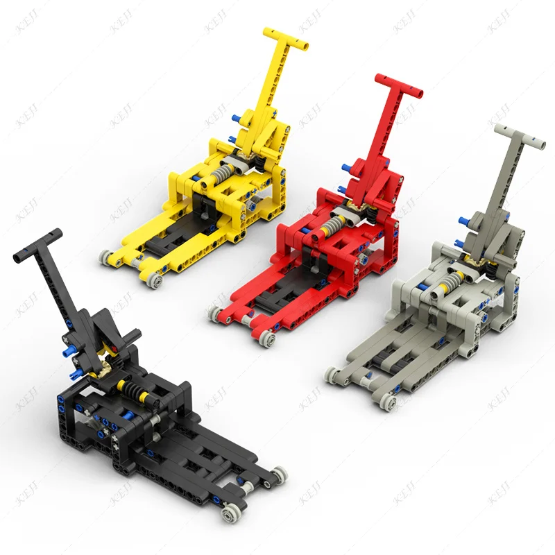 KEJI Mechanic Garage Jack Car Stand Mechanical Lifter Hand-operated Lifting Tool Model Building Blocks Bricks Kit DIY Toys Gifts