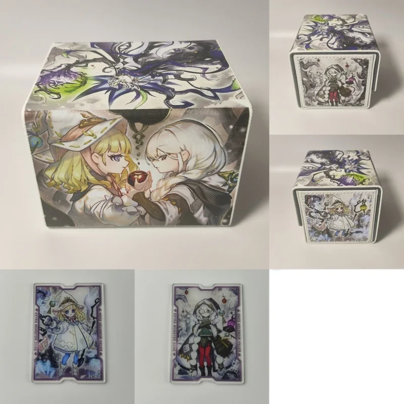 Acg Cards Box Yu Gi Oh Elzette Astellar of The White Forest Anime Game Ocg Tcg Ptcg Trading Card Storage Box Pu Collection Box