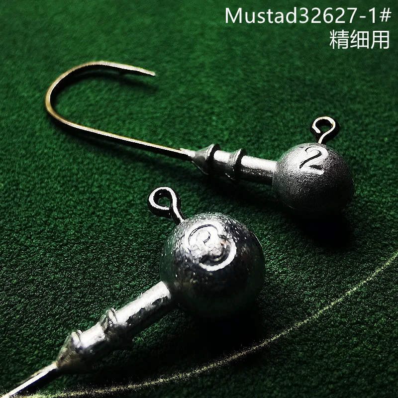 

MUSTAD Fine Lead Hook T-tailed Noodle Worm Finesse Jighead Luya Soft Bait Hook