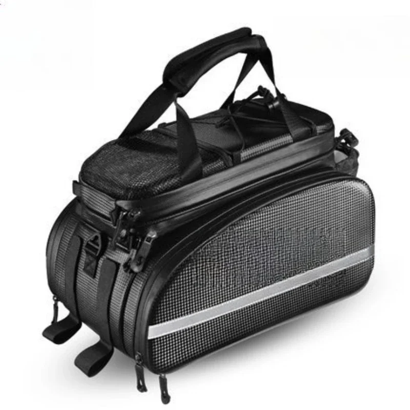

Bicycle riding bag rear shelf bag mountain bike satchel tote camel A6