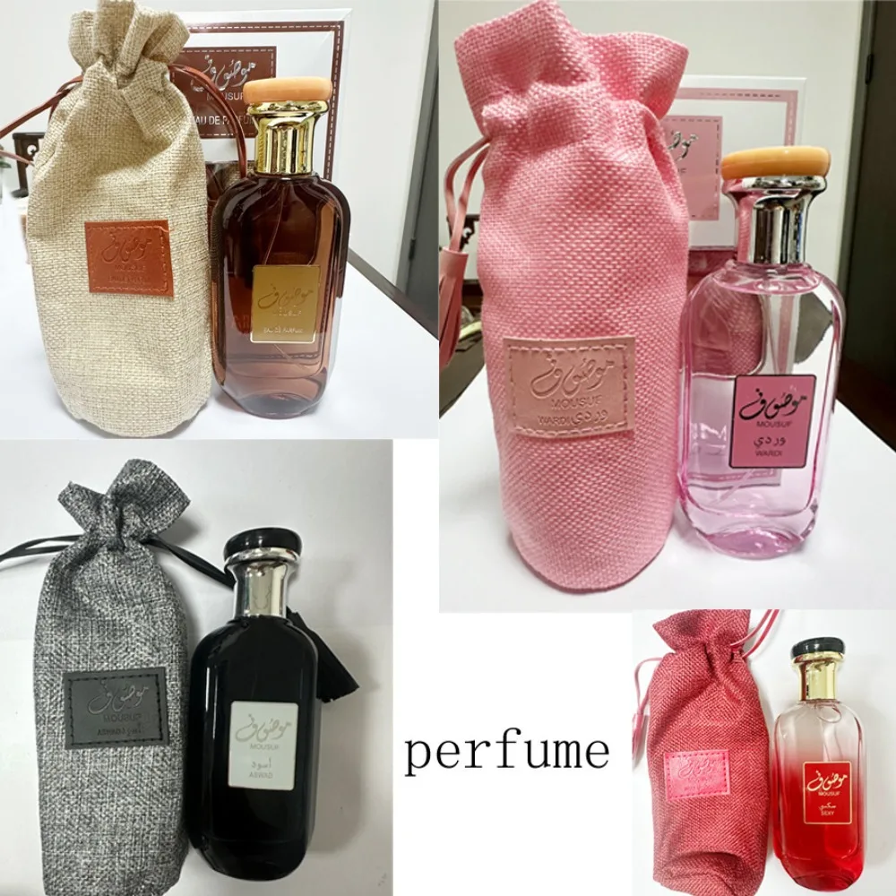 

100ml Unisex Eau De Parfum Arabic Perfume Linen Pouch Long-Lasting Designer Dubai Luxury Fragrance Mens Womens Daily Use Gifting