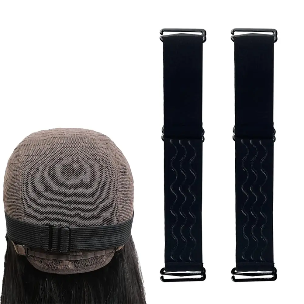 Adjustable Wig Elastic Band with Nonslip Design, Black Strap for Glueless Wigs and Caps