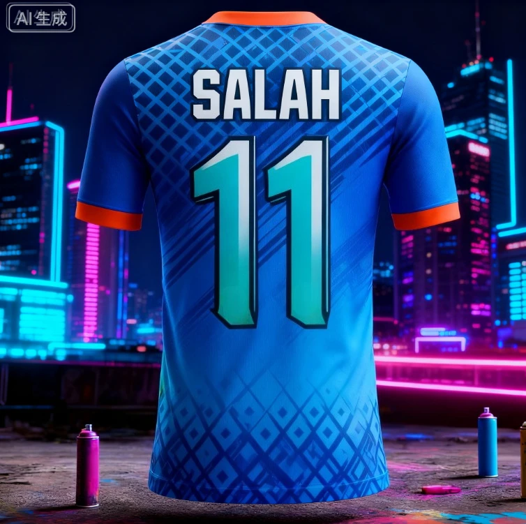 أحدث الرجال الساخن بيع سالاه الاحتفال طبعة تذكارية كرة القدم الرياضية الخاصة AI تي شيرت اليومية في الهواء الطلق ثلاثية الأبعاد الطباعة #4
