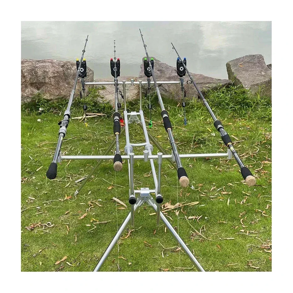 

RP145-5 Fishing Rod Bracket Rack Pole Stand Holder Adjustable Anti-slip Aluminum Fishing Accessories