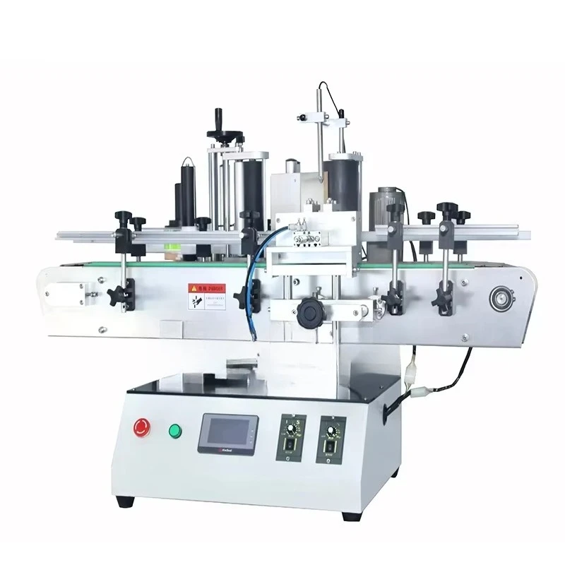 Glass Round Bottle Labeling Machine Double Sided Round Bottle Labeling Machine High Speed Automatic Desktop Plastic