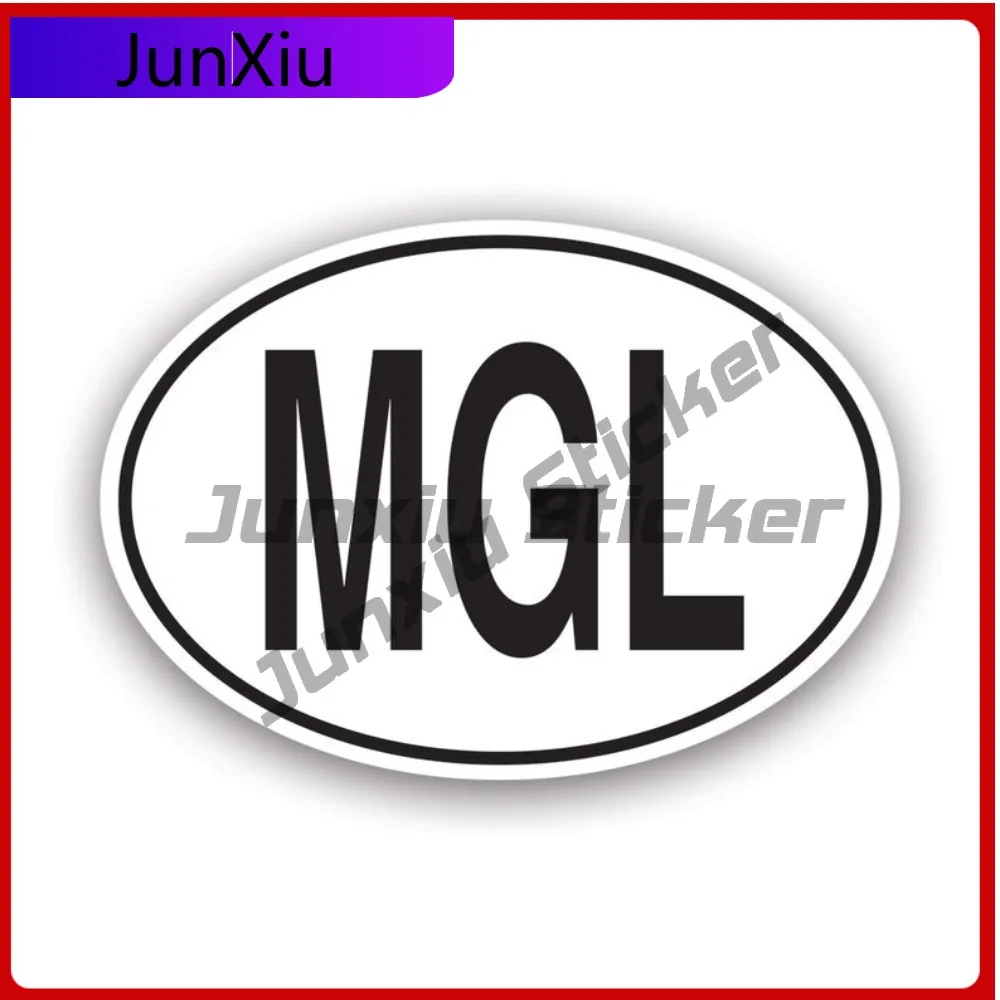 

Bold Artistic Mgl Mongolia Country Code Oval Sticker Uv Protected Decals Mongolian Euro Ovals Car Decal Sunproof Uv
