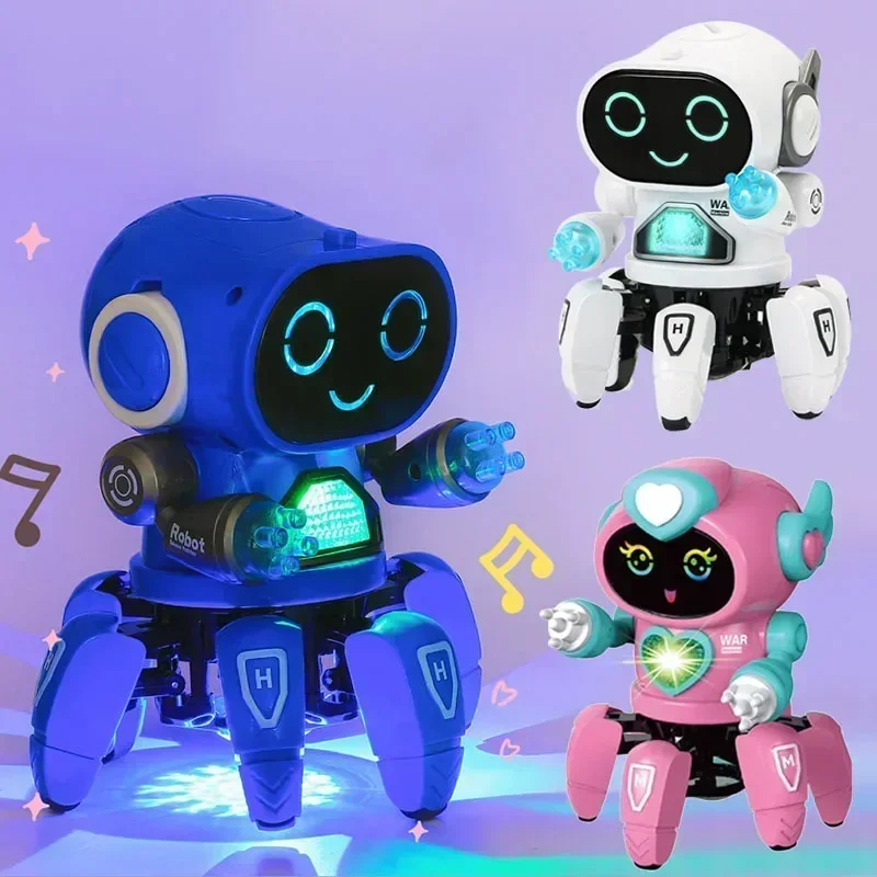 LED Light Musical Dancing Robot Baby Learn To Climb Toy Kids Glow Music Educational Toy Electric Pet Cute Children Birthday Gift