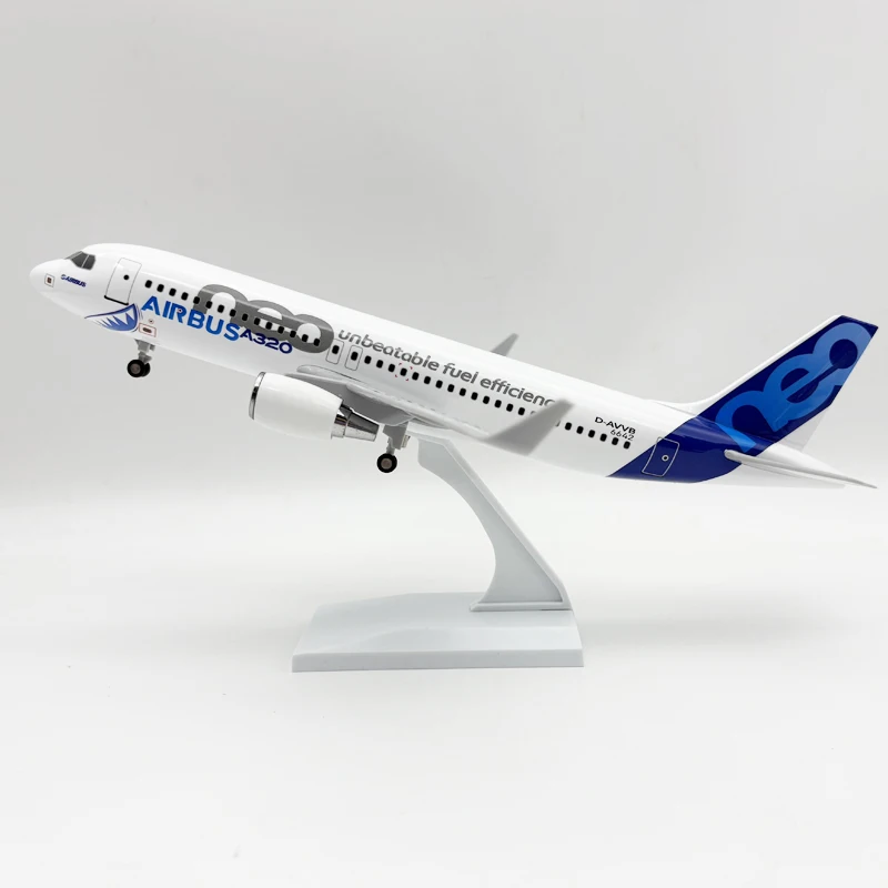 30cm Prototype A320neo Model Airplanes 1/100 Scale Aircraft Resin Plane Model Kit With Display Base Aviation Souvenir Decoration