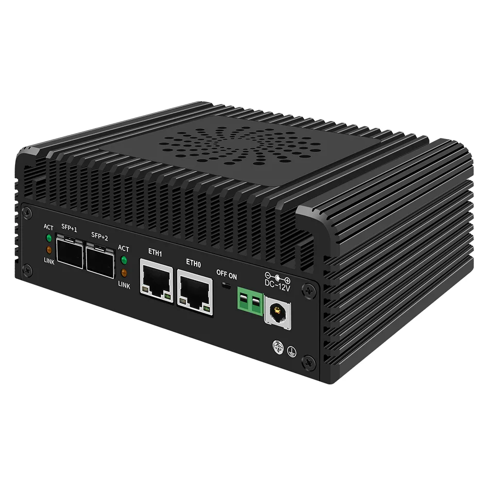 Imagem -04 - Mini pc Firewall de 12a Geração Intel i3 N305 N100 Roteador Macio 2x10g Sfp Mais 2xi226-v 2.5g 2xnvme 2xhd Ddr5 Minipc Nas Servidor Proxmox Novo