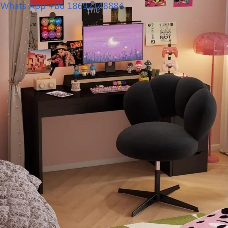 

Регулируемый вращающийся компьютерный стул, удобная спинка для длительного сидения, стул для макияжа, домашнее использование, туалетный столик для спальни для девочек, табурет