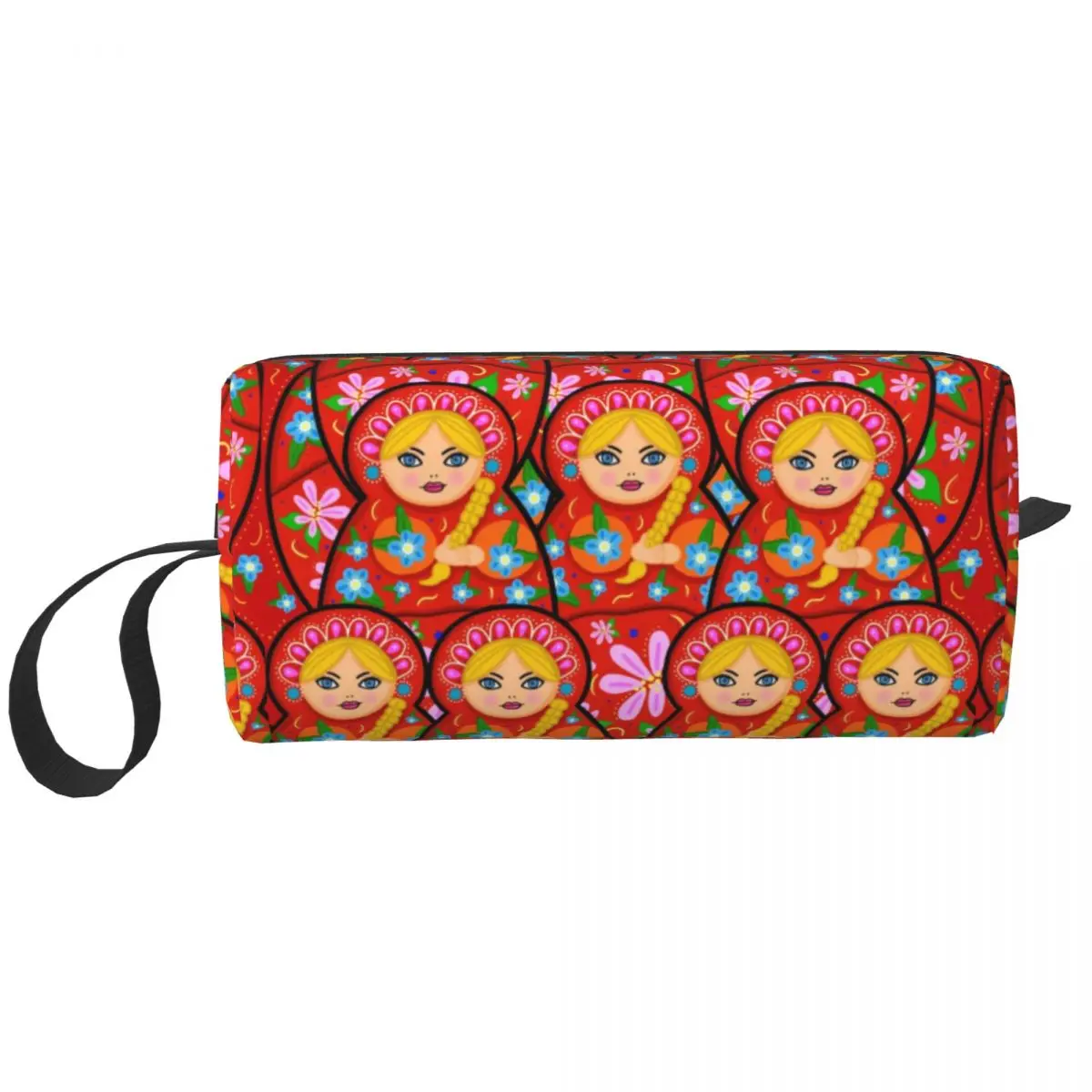 Russian Doll Matryoshka Toiletry Bag Russia Folk Babushka Pattern Cosmetic Makeup Organizer Ladies Beauty Storage Dopp Kit Case