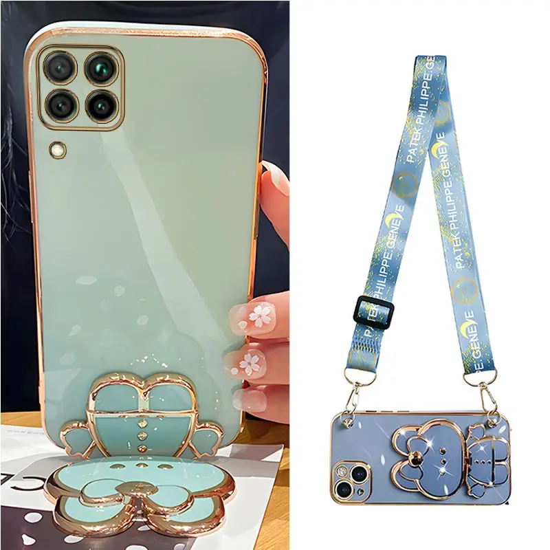 Mirror Crossbody Lanyard Phone Holder Case For Huawei P30 P20 P40 Lite Pro Nova 3i 3e 4e 5 5i 8 7 6se smart Stand Strap Cover