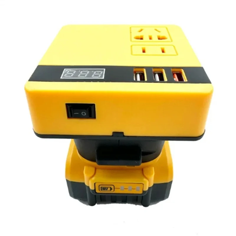 Multifunction Power Inverter DC 18V To 220V Inverter Adapter Power Supply Inverter For Dewalt 18V 20V Battery