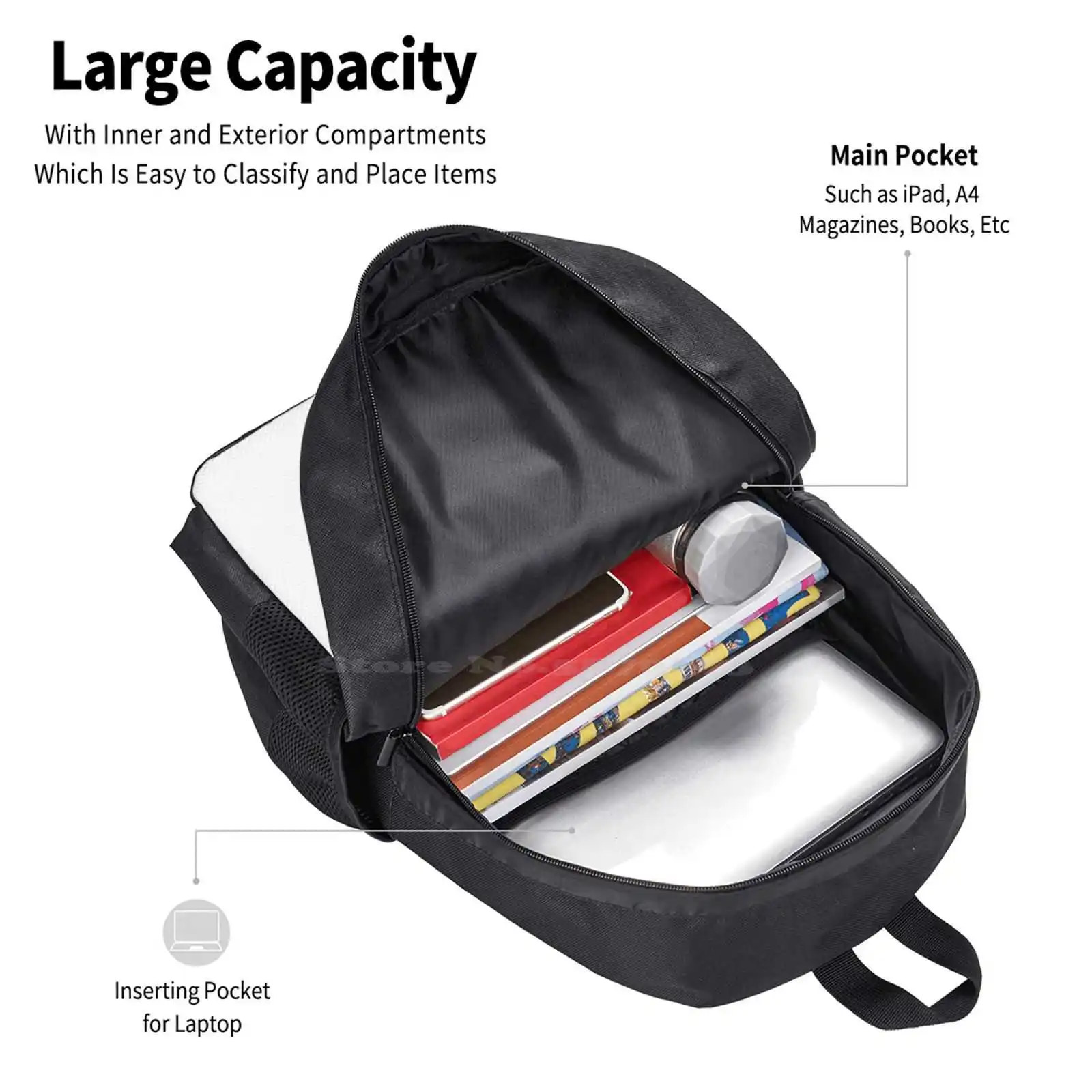 3d Wolf New Arrivals Unisex Bags Student Bag Backpack Wolf 3d Animated Hacker Y2k Ecco2k Security