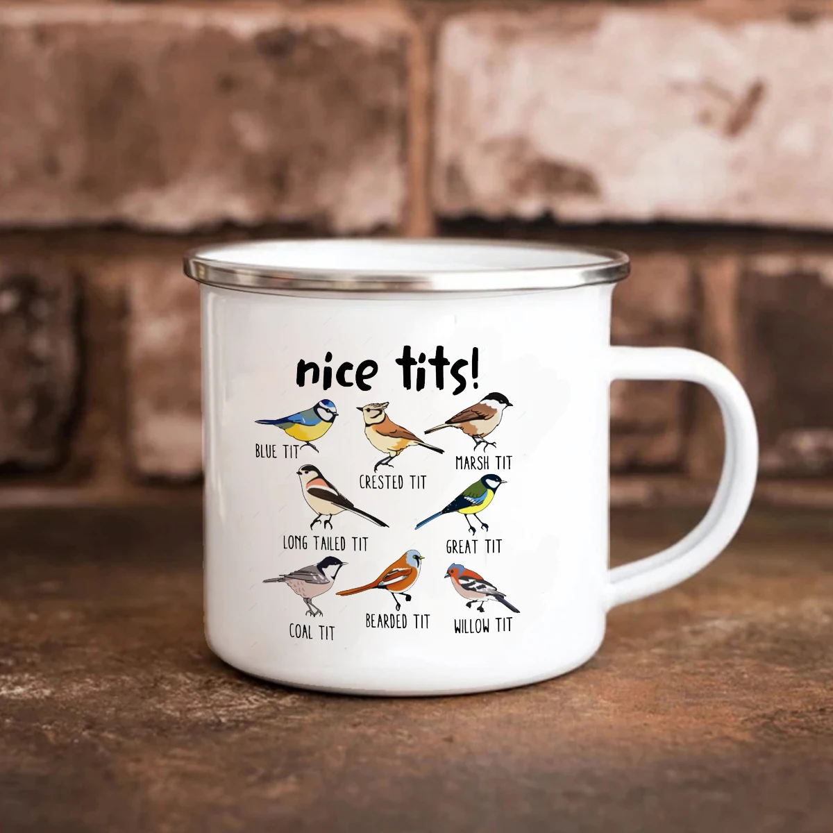 

Enameled Stainl Steel Mugs Nordic Sle Cartoon Bird Photoaphy Enthusiasts Home Drinking Water Cups Gifts