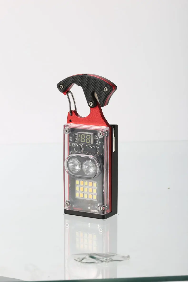 Solar LED Flashlight Strong Light Emergency Light Waterproof Portable Lantern Rechargeable Camping Hiking Travel EDC Tool