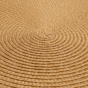 Conjunto de 12 tajones de mesa trenzados con trenzas de mesa lavables resistentes al calor sin deslizamiento para la almohadilla de comedor de cocina con posavasos de taza 10 Mejores Matros de mesa redondos de ventas 90 cm - №8