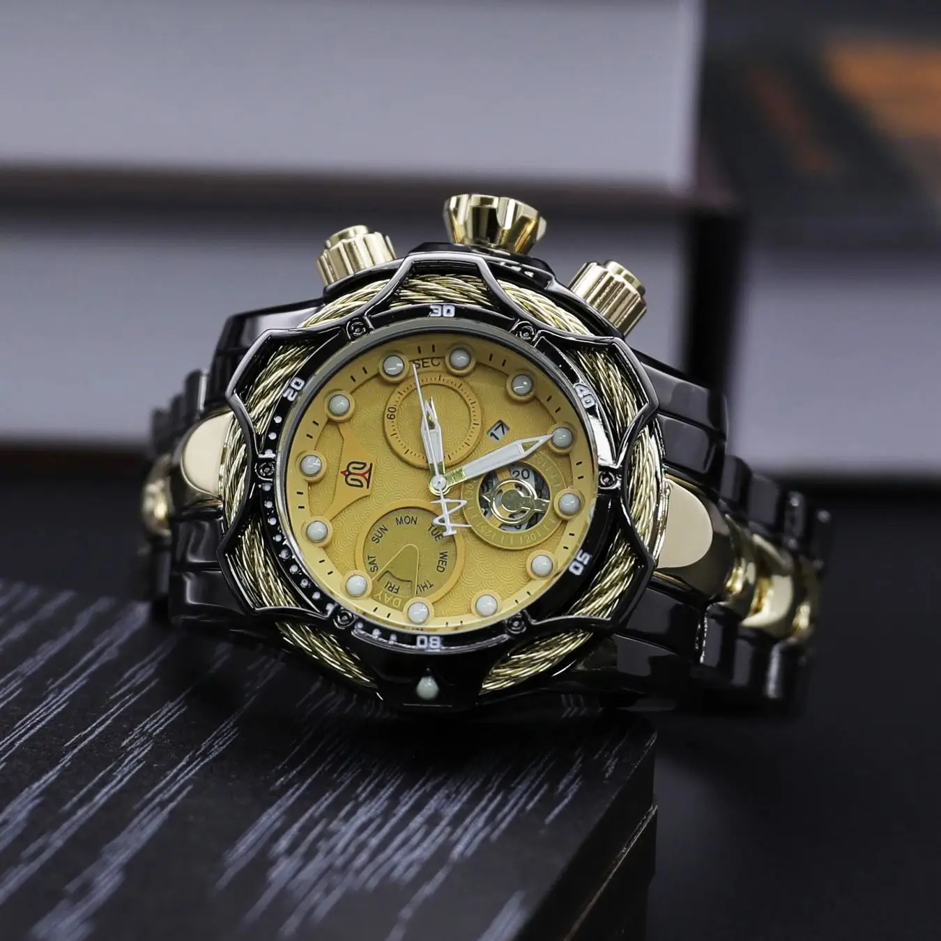 Extra-Large Dial, High-End Appearance, Light Luxury and Cool Clown Series, Stylish and Simple Large Dial Men's Watch, Best-Selling Watch for Male Students and Teenagers, Korean Street Style, Trendy and Fashionable, Handsome and Stylish Men's Watch, the First Choice for Gift-Giving - view 2