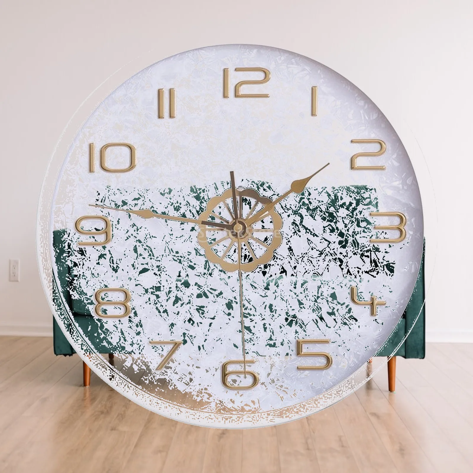 Wall Clock with LED Night Light | Automatic Time Setting, Sturdy Metal Frame, Wall Clock with Night Light, for Office