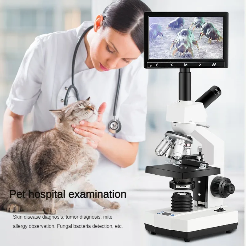 Veterinary Instrument Animal Examination 7 Inches LCD Large Screen Thermostatic Microscope