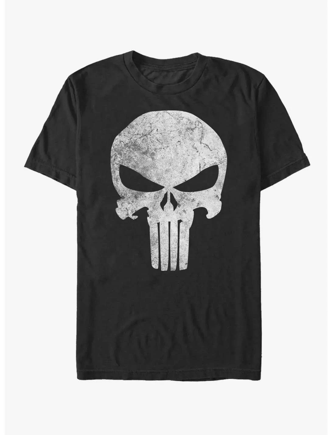 Marvel genuino 2026 nuevo Miracle Punisher Worry estampado de calavera de talla grande para hombres y mujeres camisetas holgadas de manga corta con cuello redondo