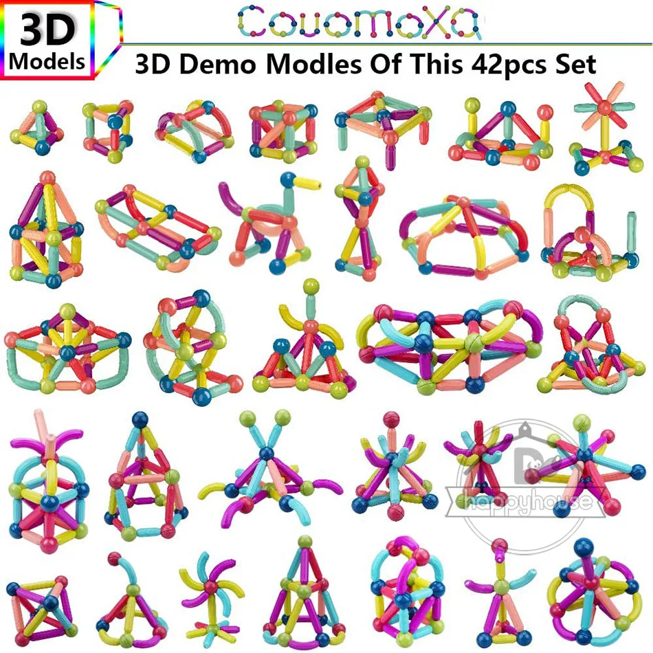 Set 150 Blocchi Magnetici 3D Per Bambini – Giocattoli STEM Educativi In ABS Atossico, Colori Vivaci, Magneti Super Forti, Per Età 3-10 Anni, Regalo Creativo