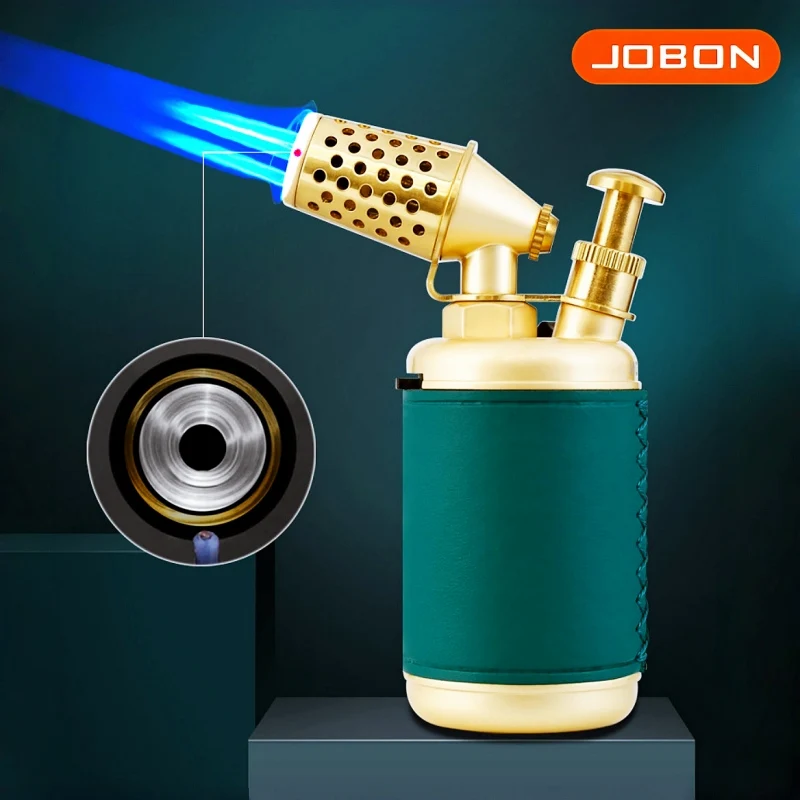 

JOBON Metal Retro Windproof Cigar Ligther for Smokers BBQ Cooking Multifunctional Lighter Jet Turbine Flame Welding Gun